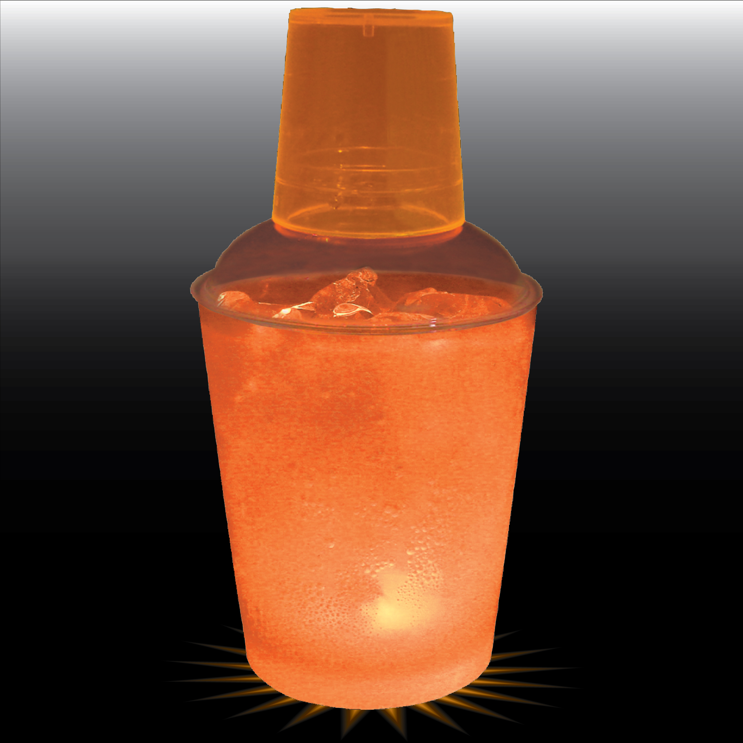 12oz Single Light 3 Piece Plastic Cocktail Shaker 16