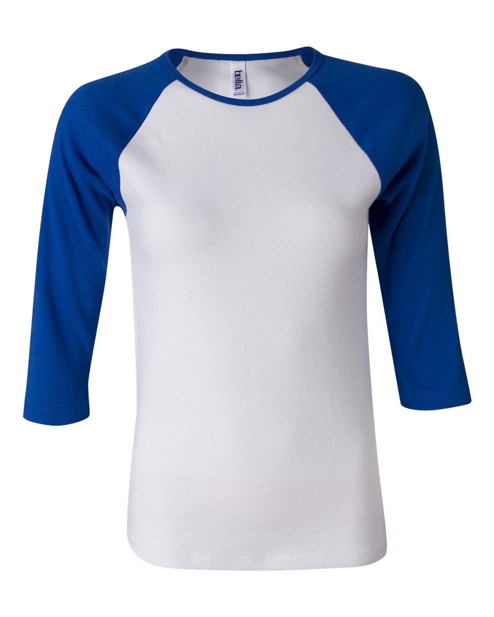 Women's 1X1 Baby Rib Raglan Three-Quarter Sleeve Tee - 2000 16