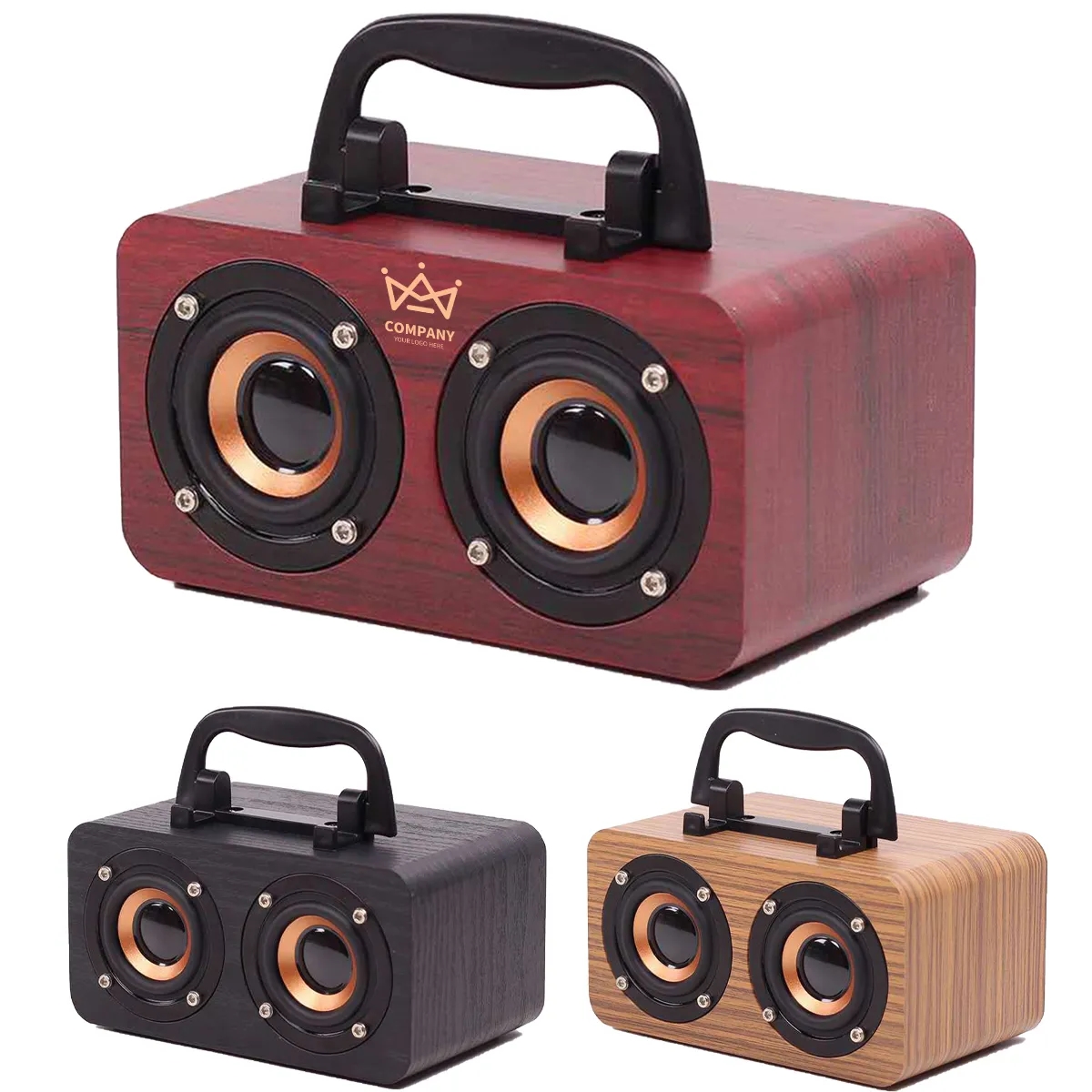 Vintage Bluetooth Speaker 360 Degree Wooden Music Player 1