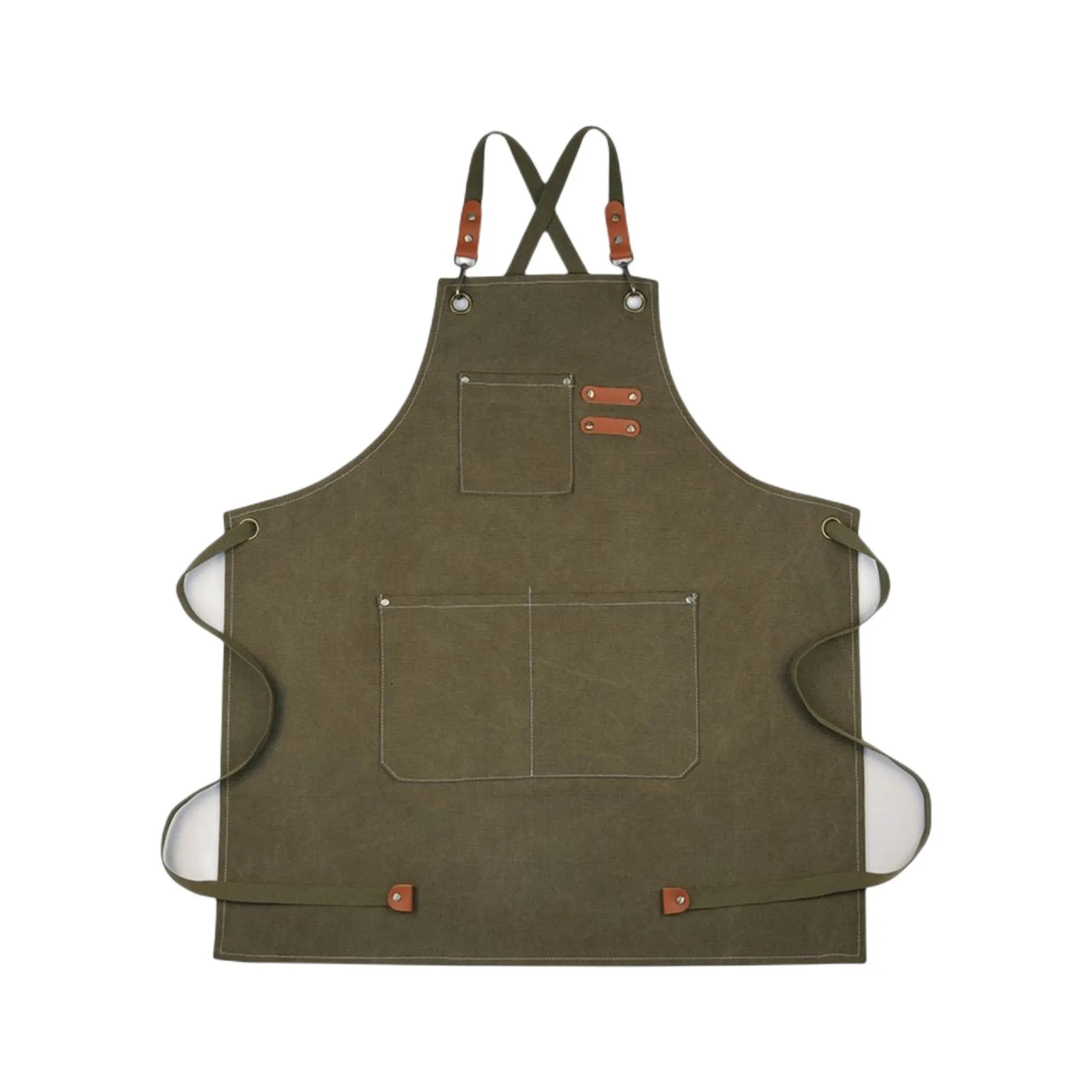 Cotton Canvas Cross Back Heavy Duty Adjustable Work Apron 1