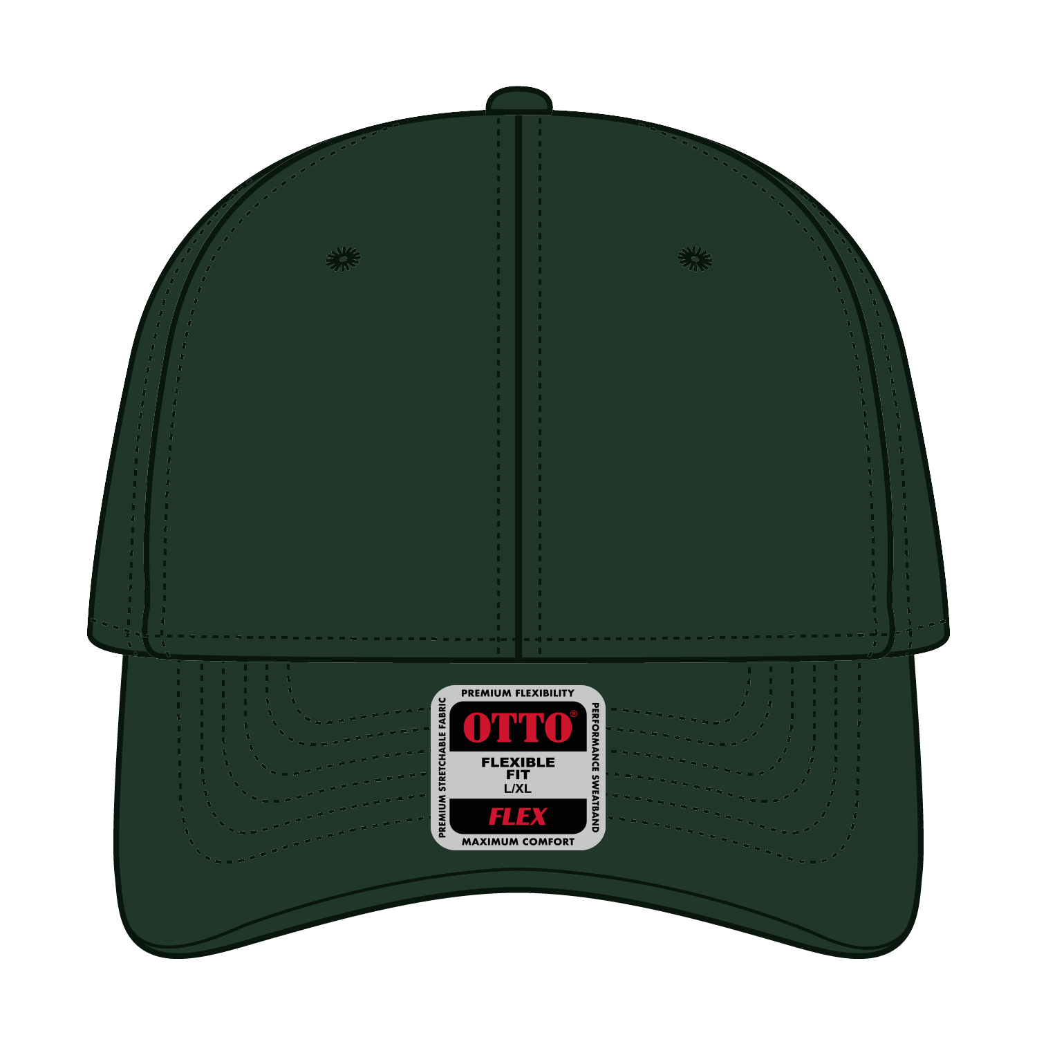 OTTO CAP® OTTO FLEX® Fitted 6 Panel Low Profile Baseball Cap 166