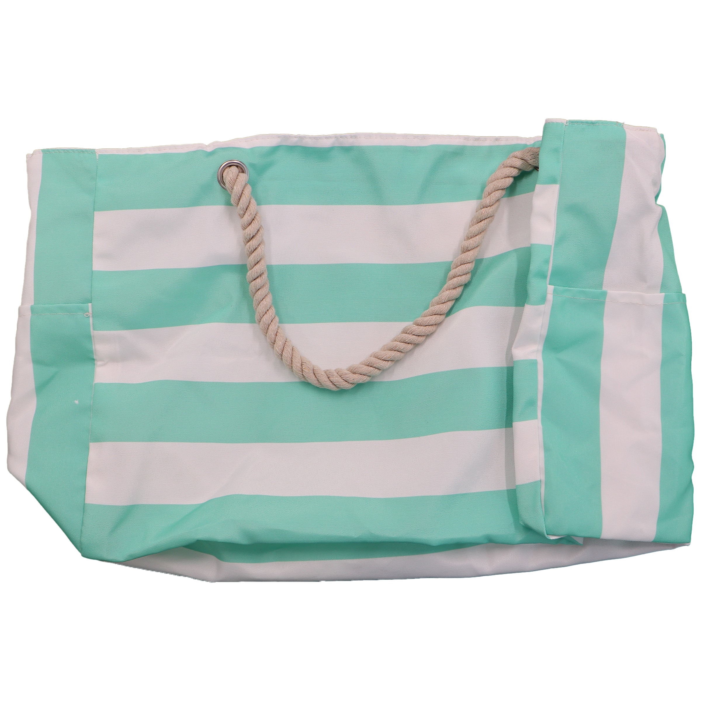 Canvas Large Capacity Striped Commuting Tote Bag, custom tote bag with logo imprint 5