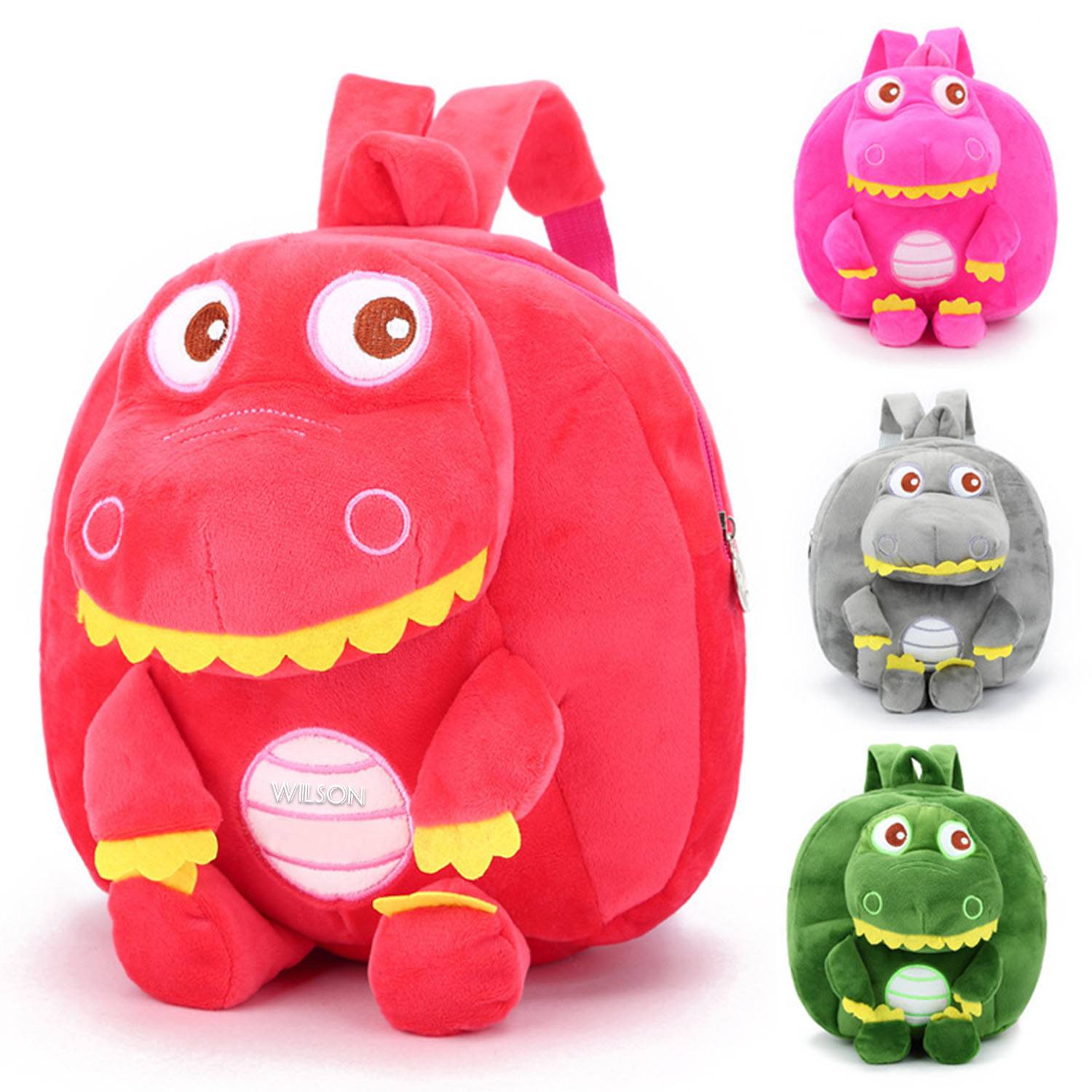 Little Dinosaur Kids Plush Backpack School Bag 5
