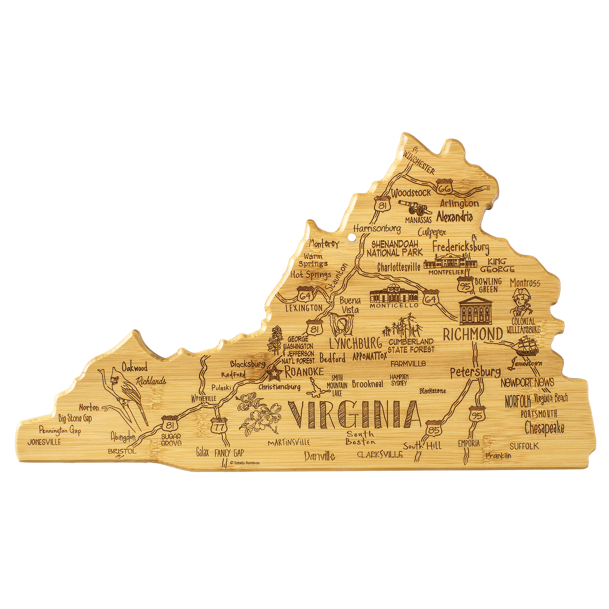 Destination Virginia Cutting & Serving Board 2