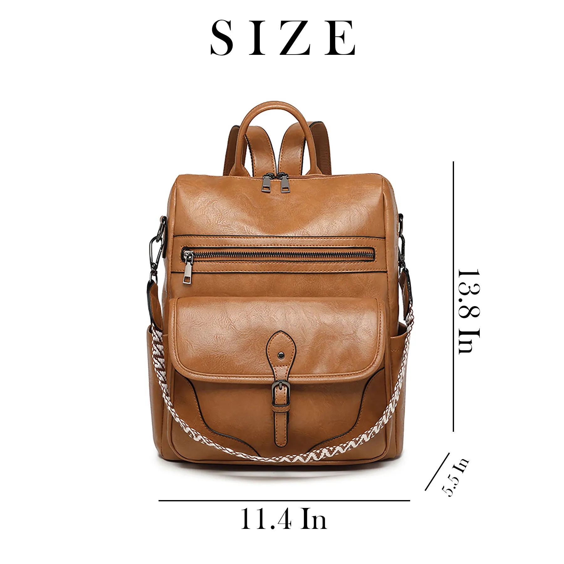 PU Lightweight Retro Women's Backpack 3