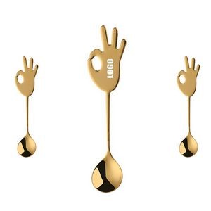 Stainless Steel Creative Spoon OK Gesture Design 11