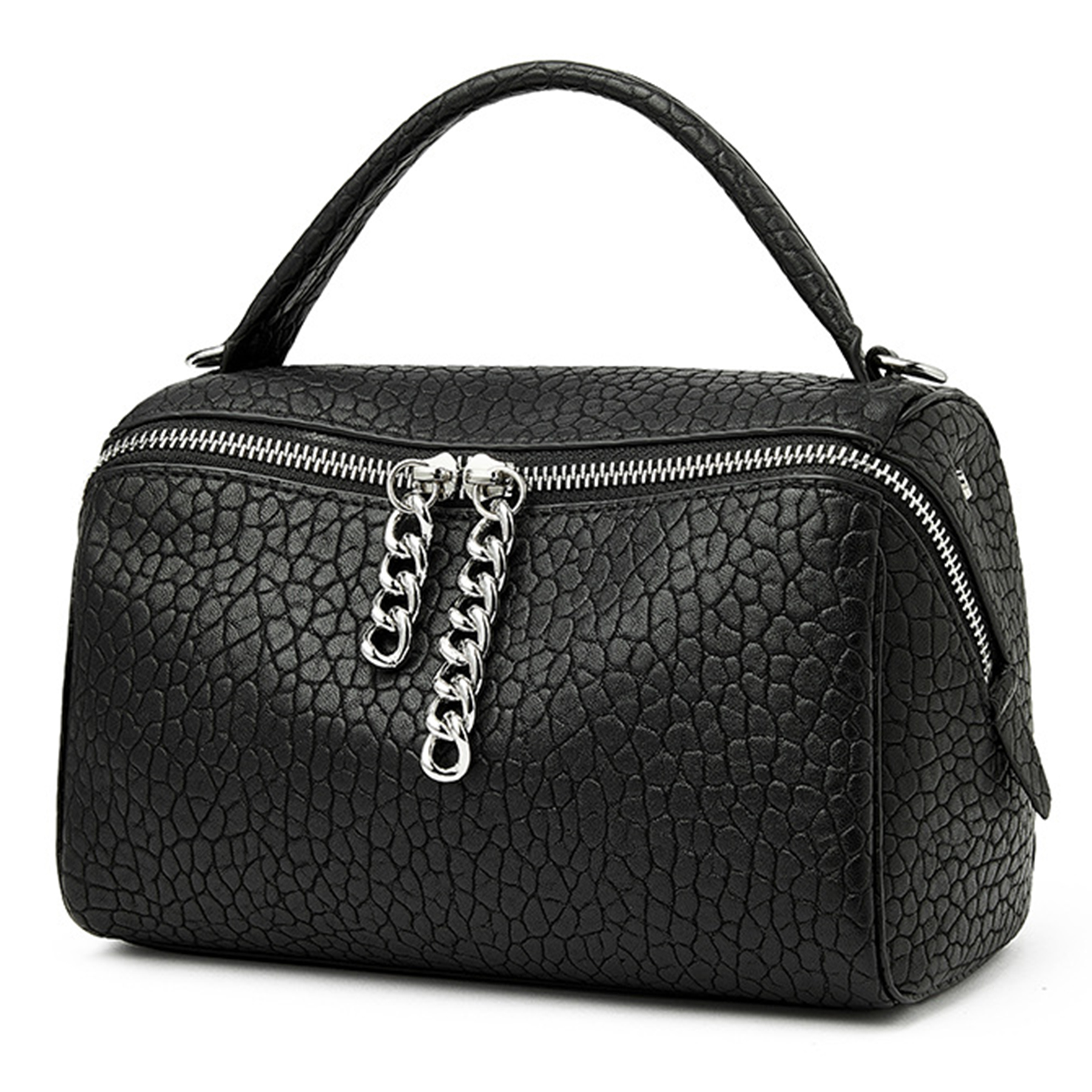 Genuine Leather Vintage zipper cross-body Boston women's bag 7