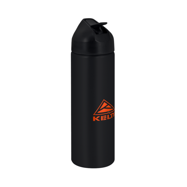 EasyFlow Recycled Aluminum Bottle w Straw Lid, custom water bottle with logo imprint 16