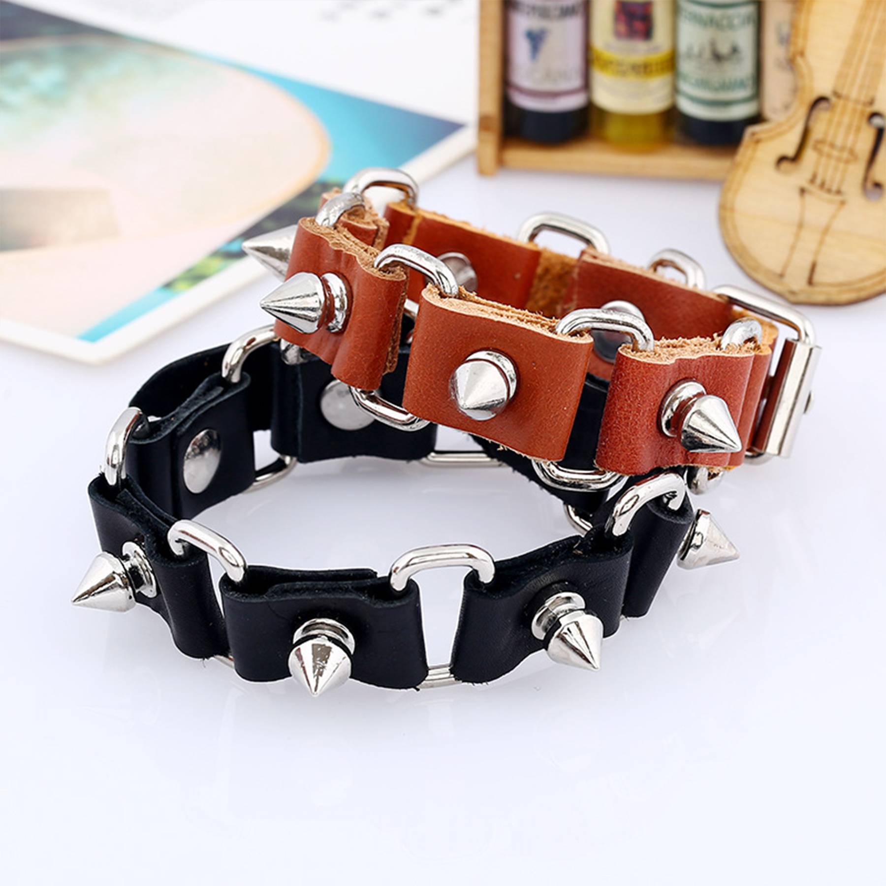 PU Punk statement accessory bracelet 6