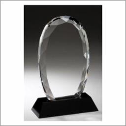 Faceted Oval On Black Base 4" X 7" 2