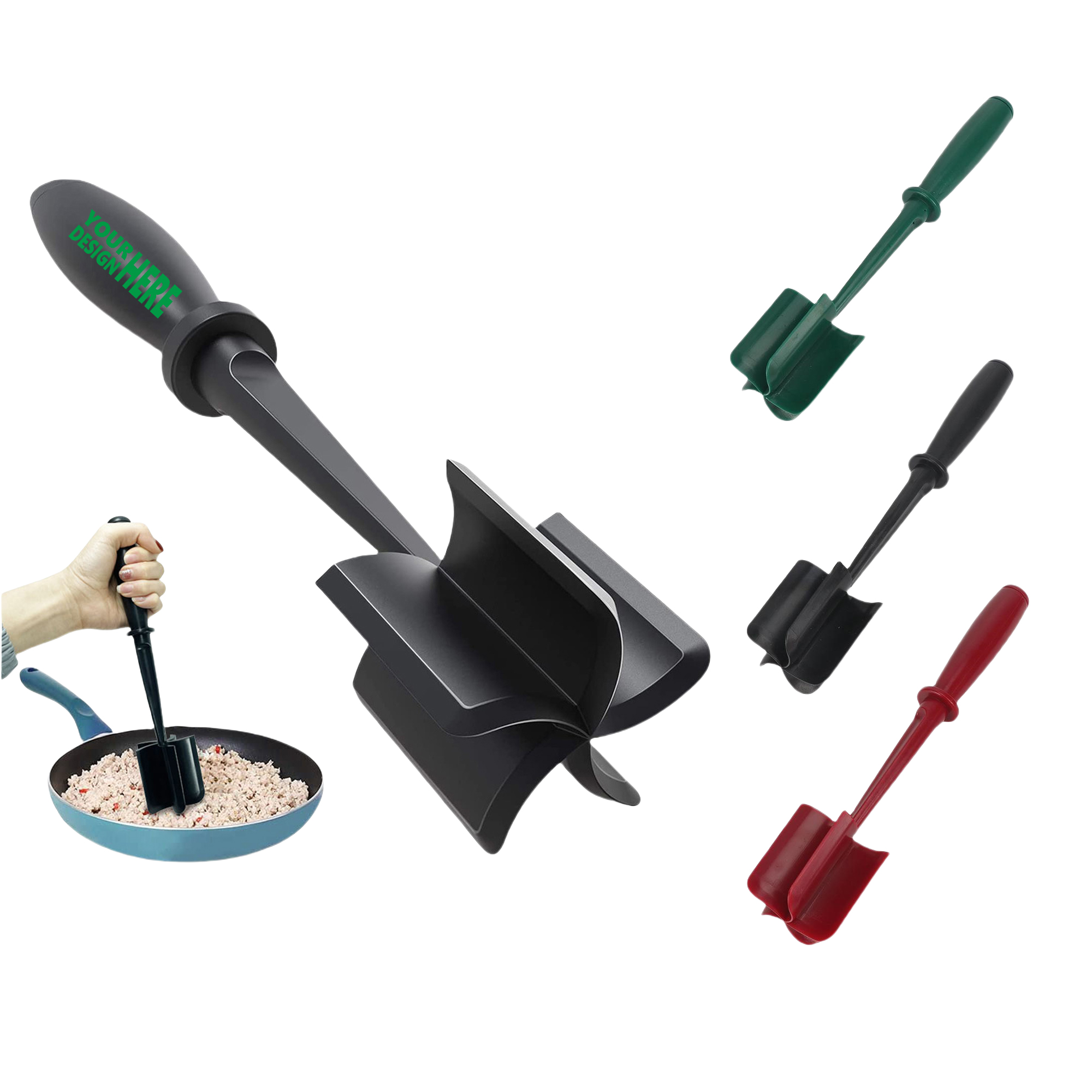 5 Curved Blades Ground Beef Smasher MOQ50 2