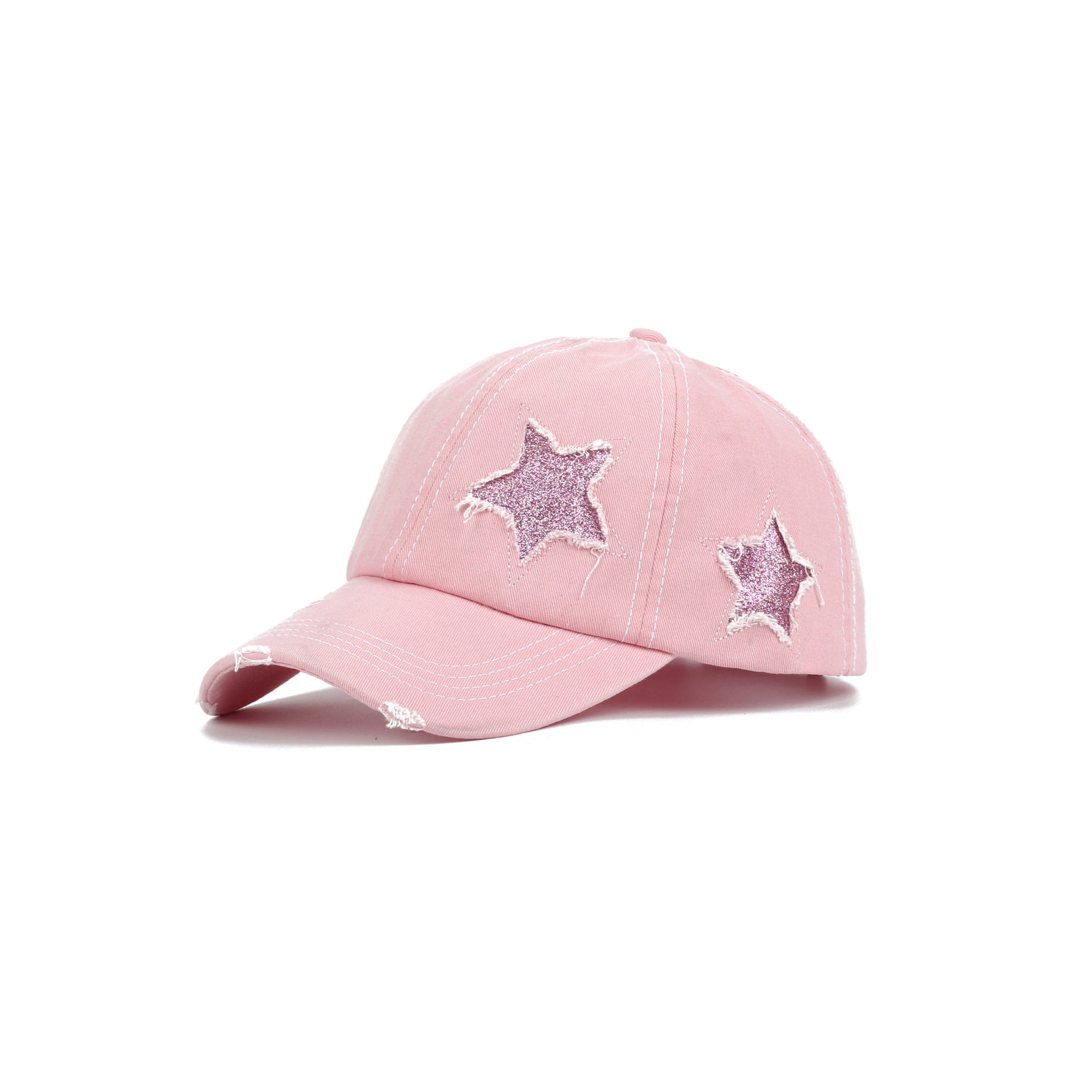 Washed Cotton Distressed Baseball Cap With Adjustable Closure 11