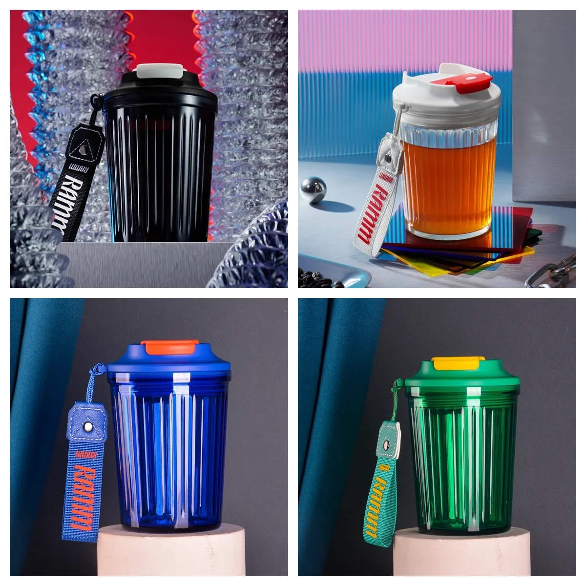 Reusable Tritan Coffee Cup with Leakproof Lid 4