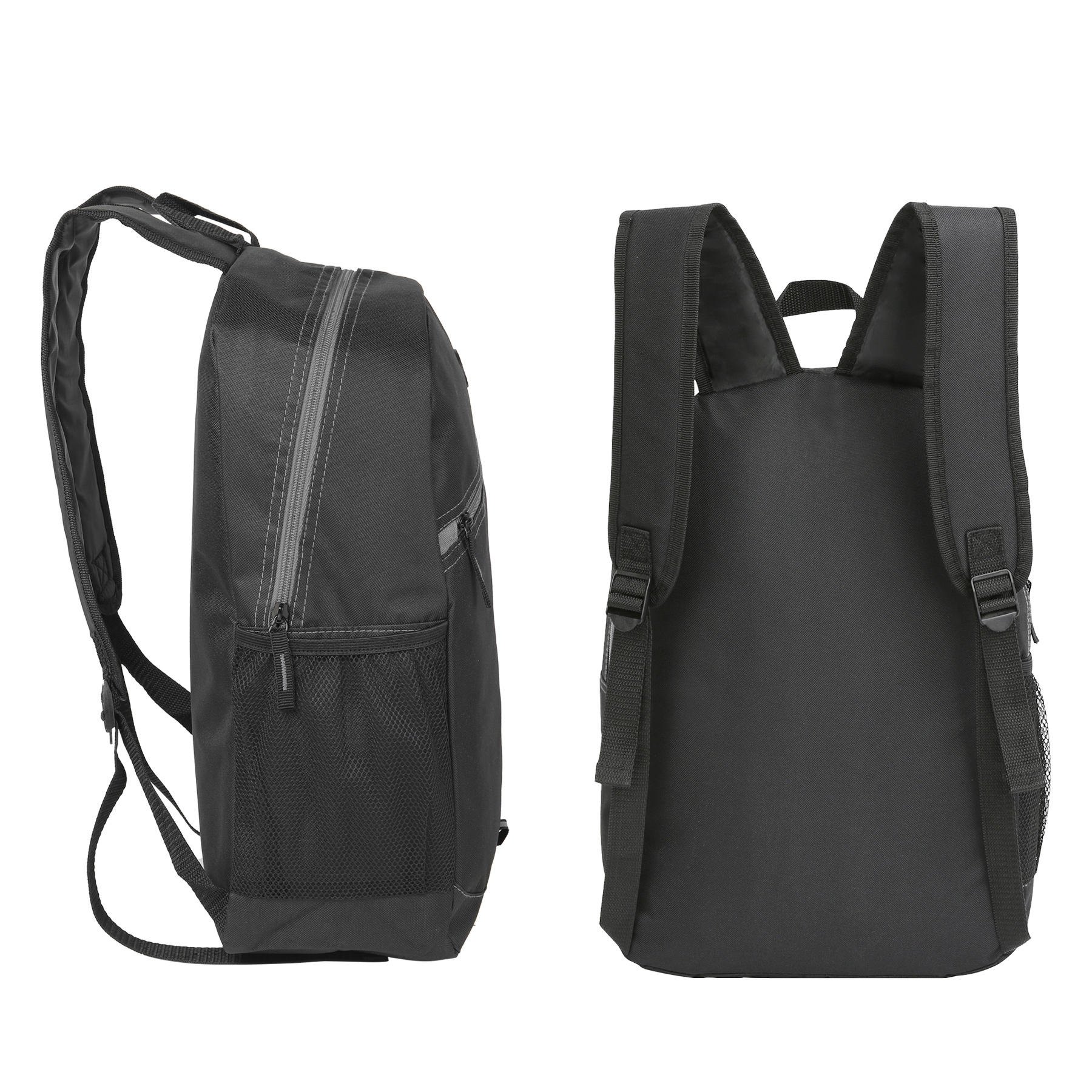 Color Zippered Stripe Daily Backpack 2
