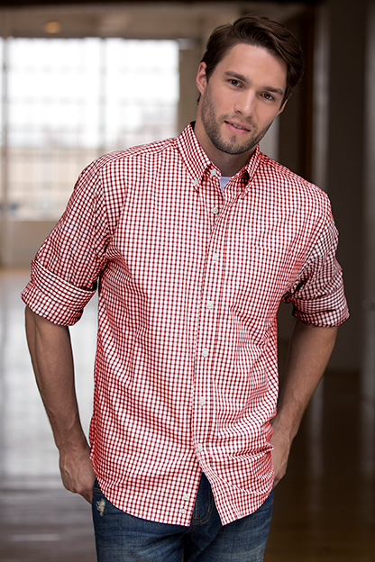 Easy-Care Gingham Check Shirt 54