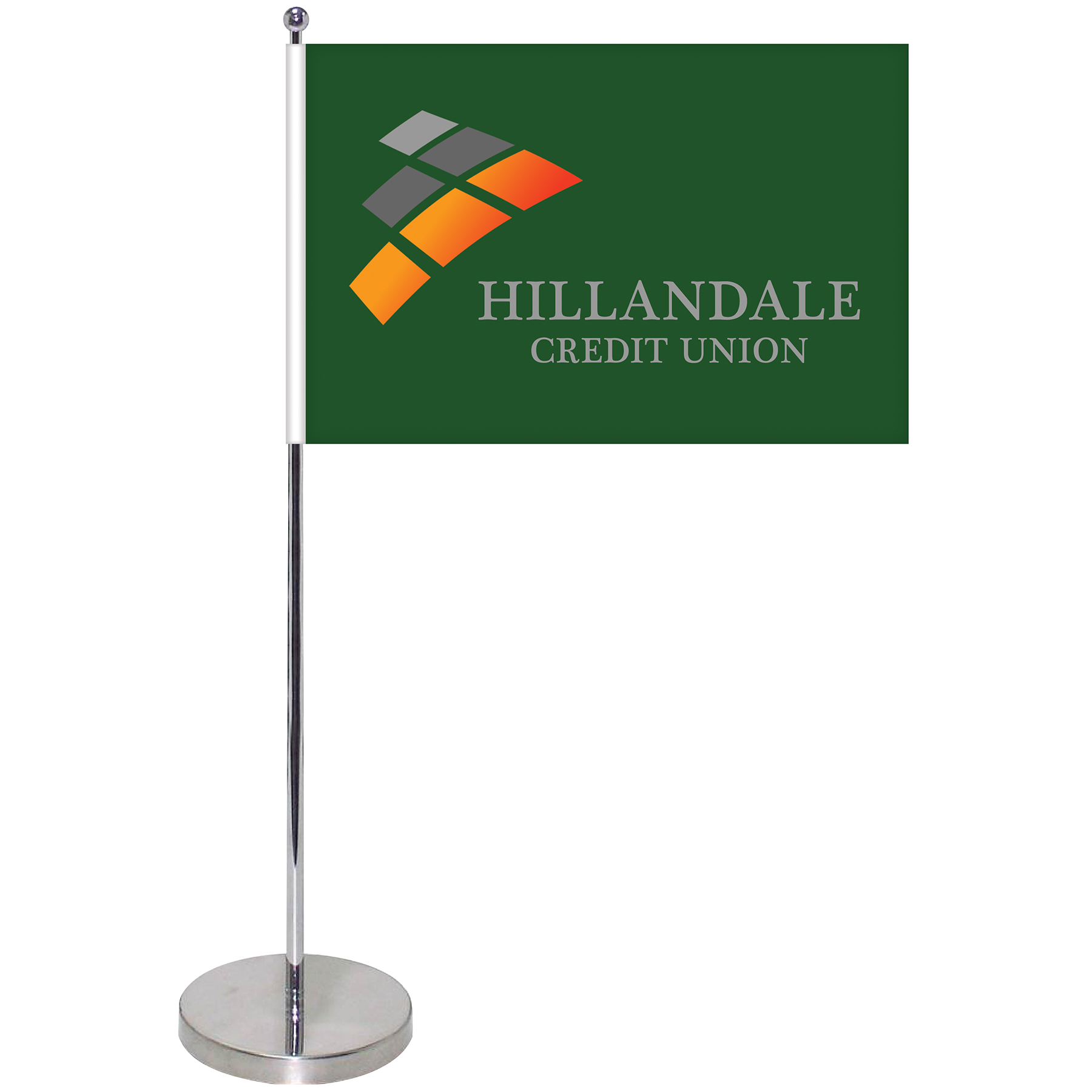 10.6-19.3" Metal Telescopic Flagpole with One Double Sided Flag 3
