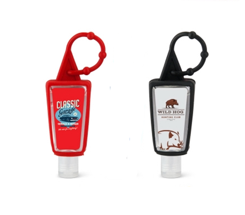 Citrus Scent Hand Sanitizer Gel with Silicone Holder, 1 oz. 2