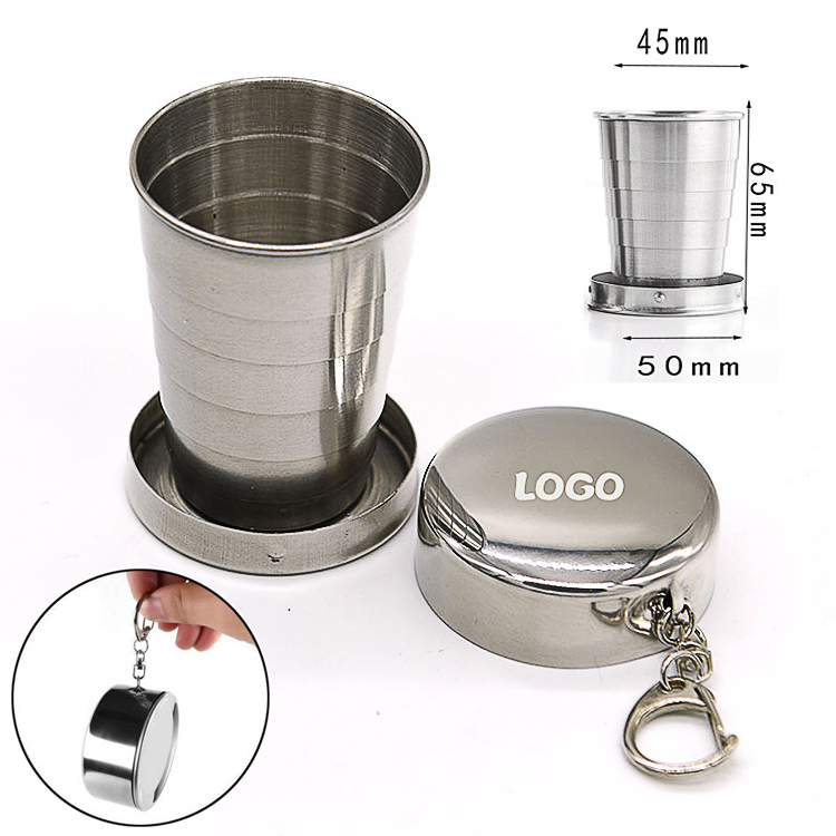 2.5OZ Collapsible Stainless Steel Trave Cup 4