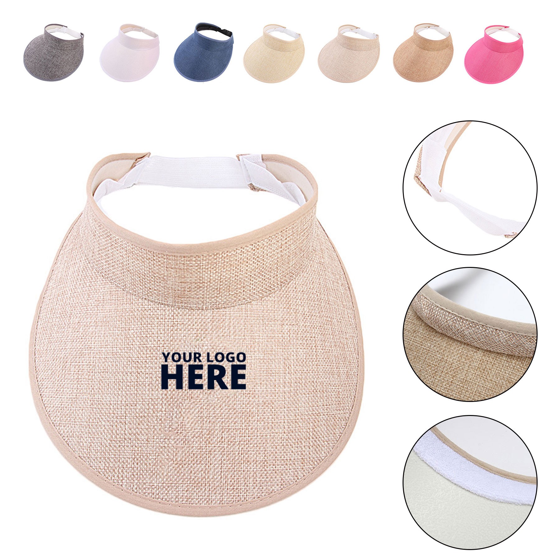 Linen Sun Visor Hat