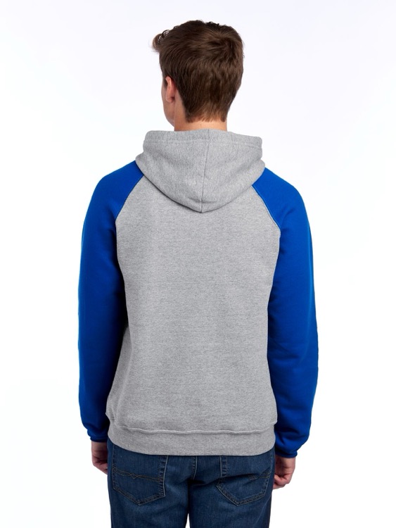JERZEES NuBlend® Unisex Color-Block Raglan Hooded Sweatshirt, custom hoodie or sweatshirt with logo imprint 2