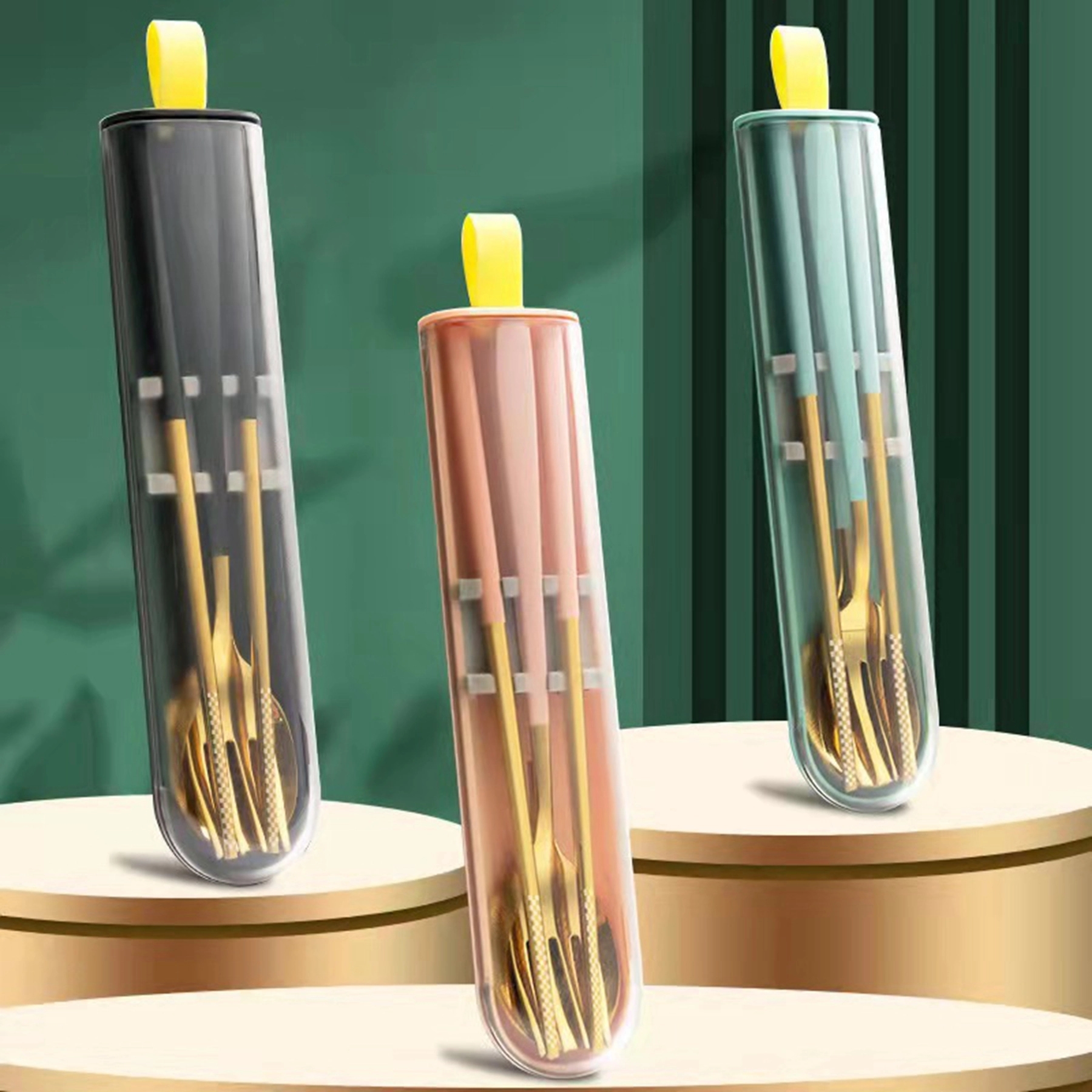 3 Pcs Stainless Steel Cutlery Set with Case 4