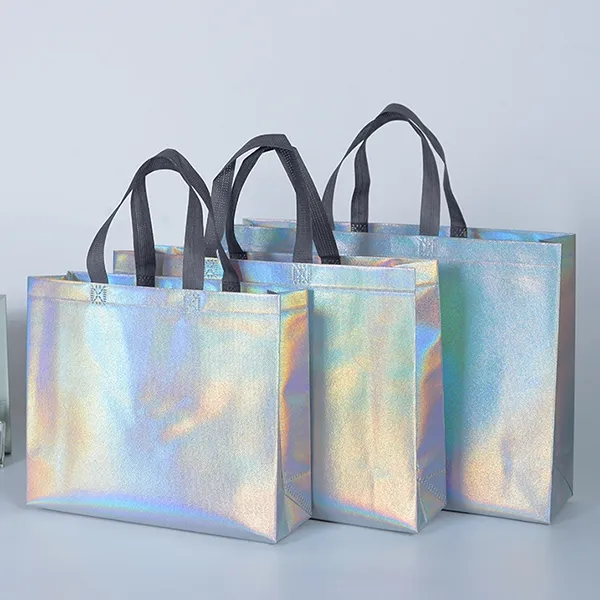 Custom Holographic Non-woven Gift Tote Bag 5