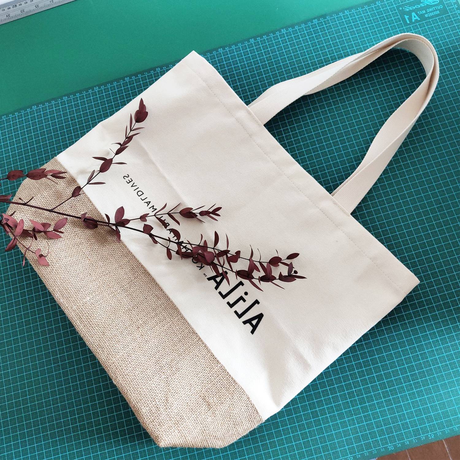 Large Canvas Tote Bag w/ Handle, custom tote bag with logo imprint 9