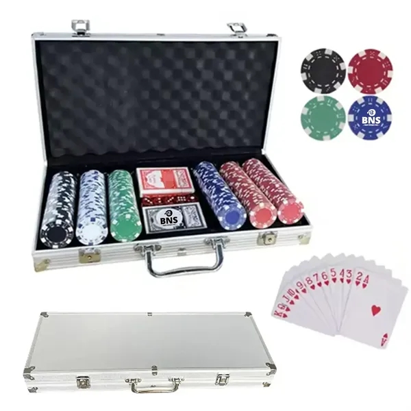 Aluminum Case Poker Set W/ 500 Chips for Texas Holdem