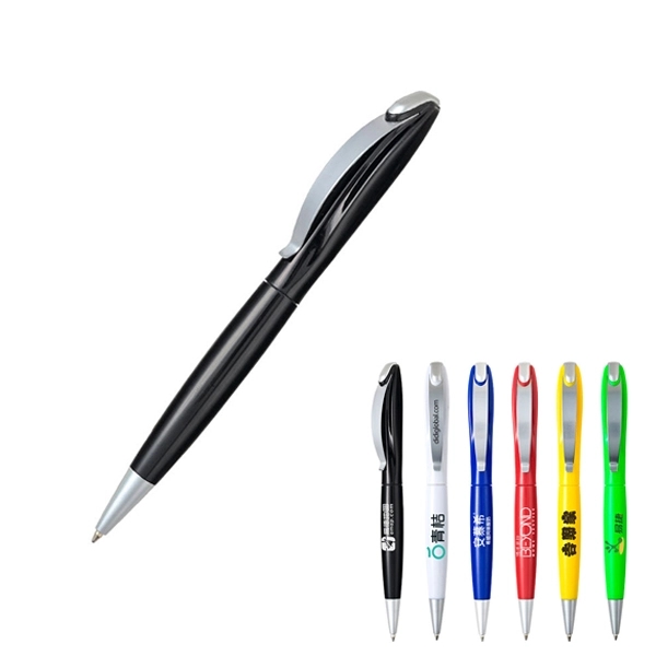 Plastic twist action ballpoint pen 3