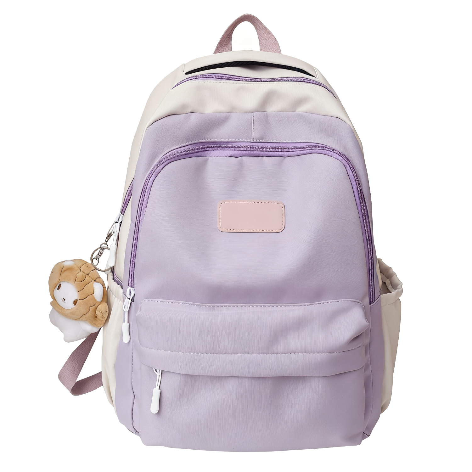 Women Waterproof Nylon Backpack w/ Pendant 9