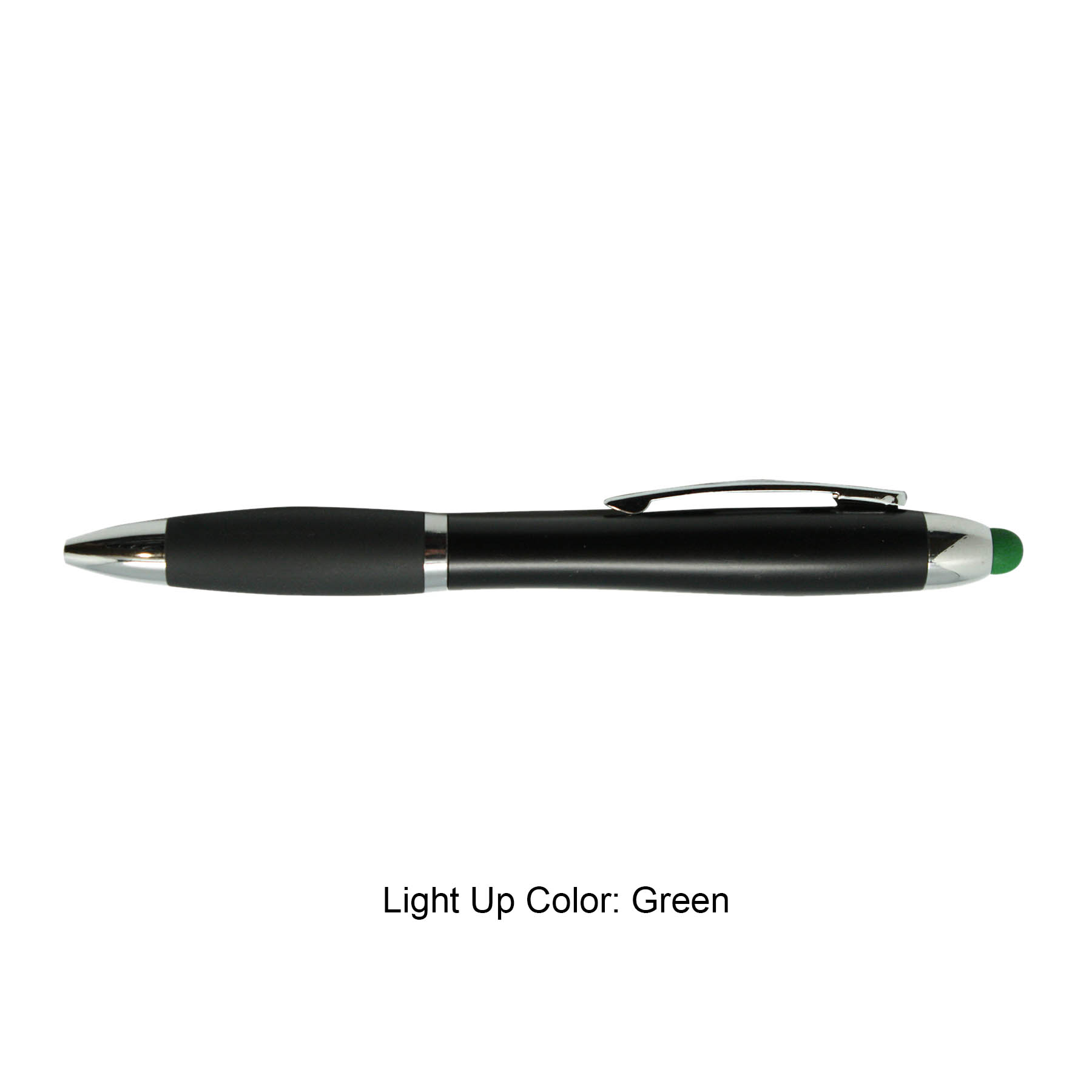 Curvy Plastic twist Stylus Pen w/Light UP Engraving 9