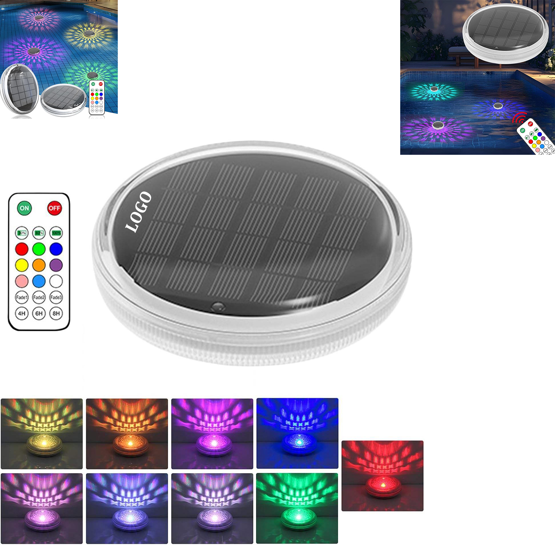 Solar Rechargeable Floating Pool Light 2