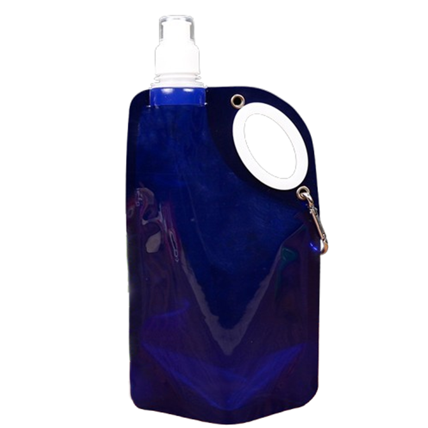 25oz PE Foldable Water Bottle w/ Carabiner 11