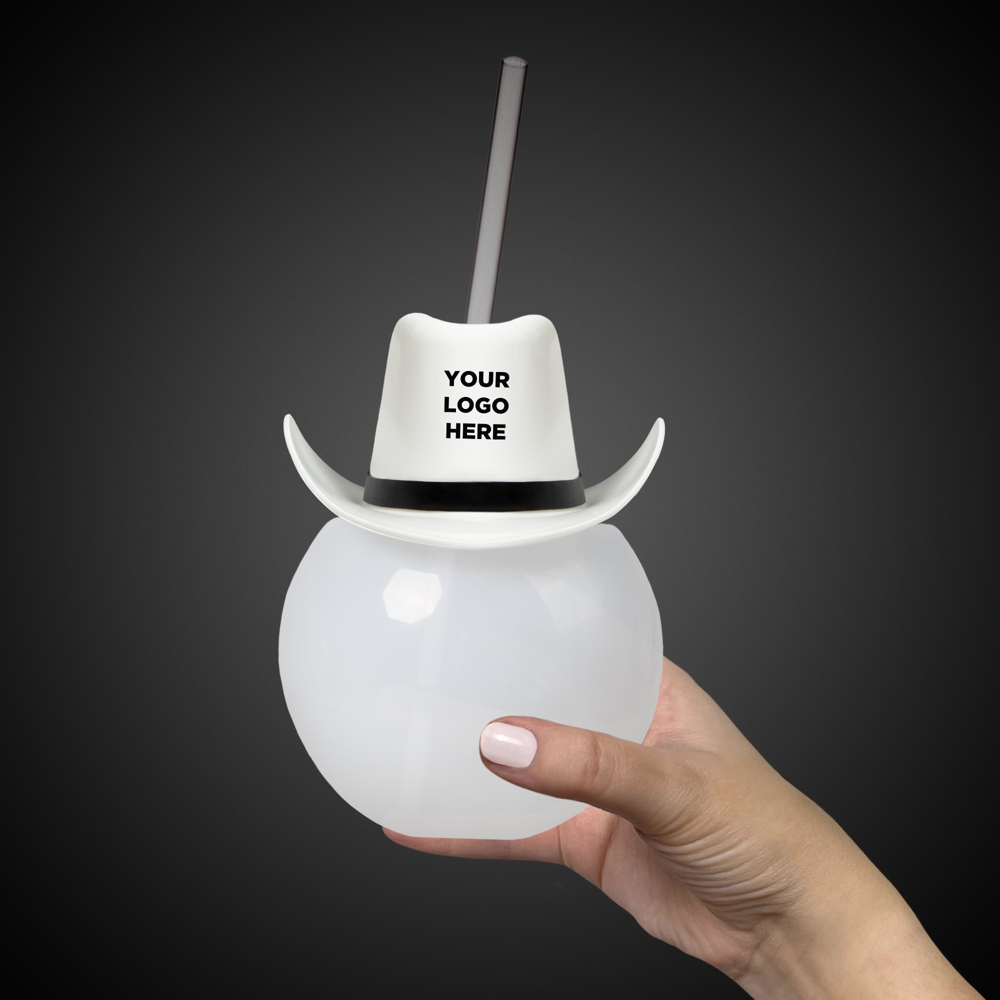 20oz Tumbler Ball Cup with Straw and White Hat(hat not assembled) 4