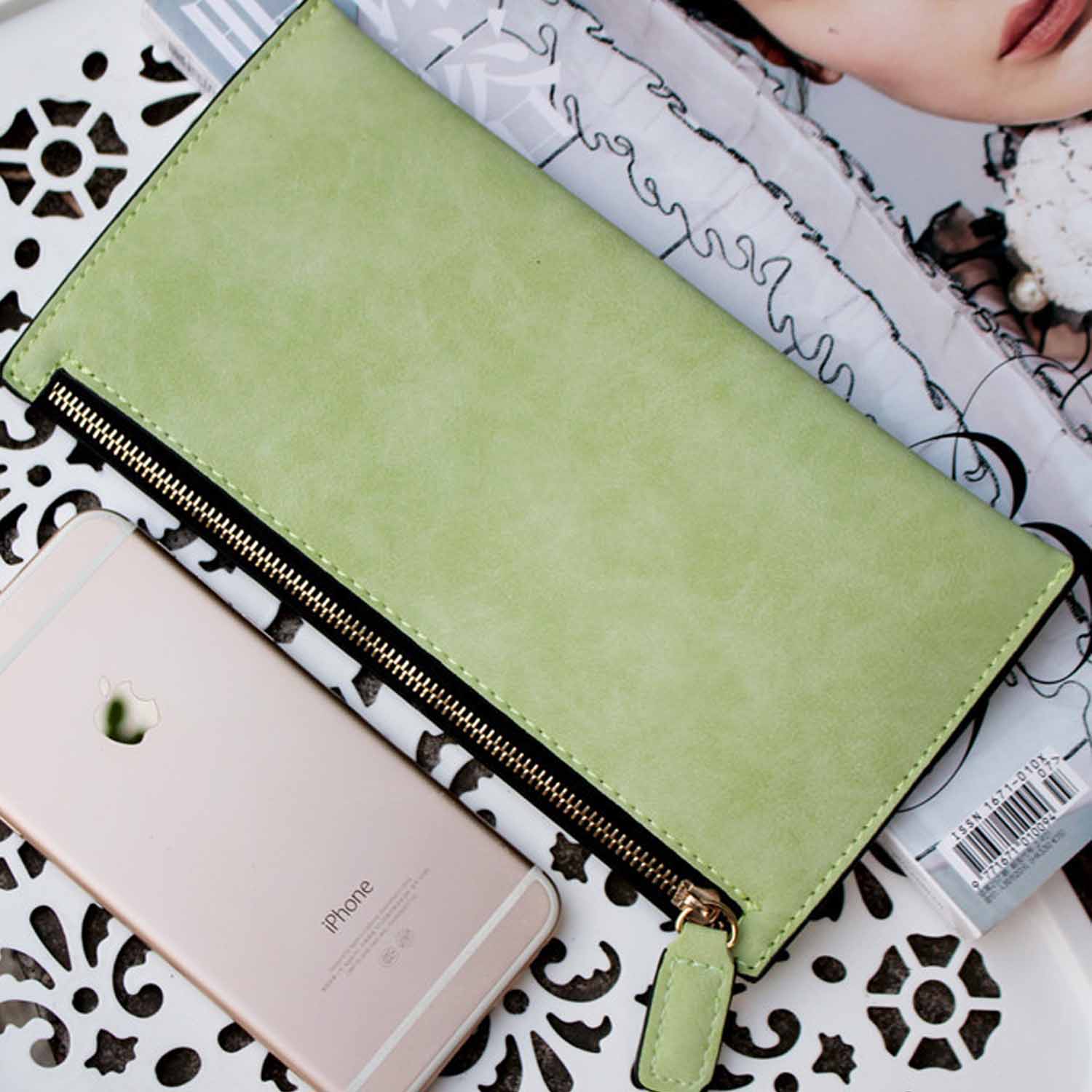 Thin zippered wallet Clutch 3