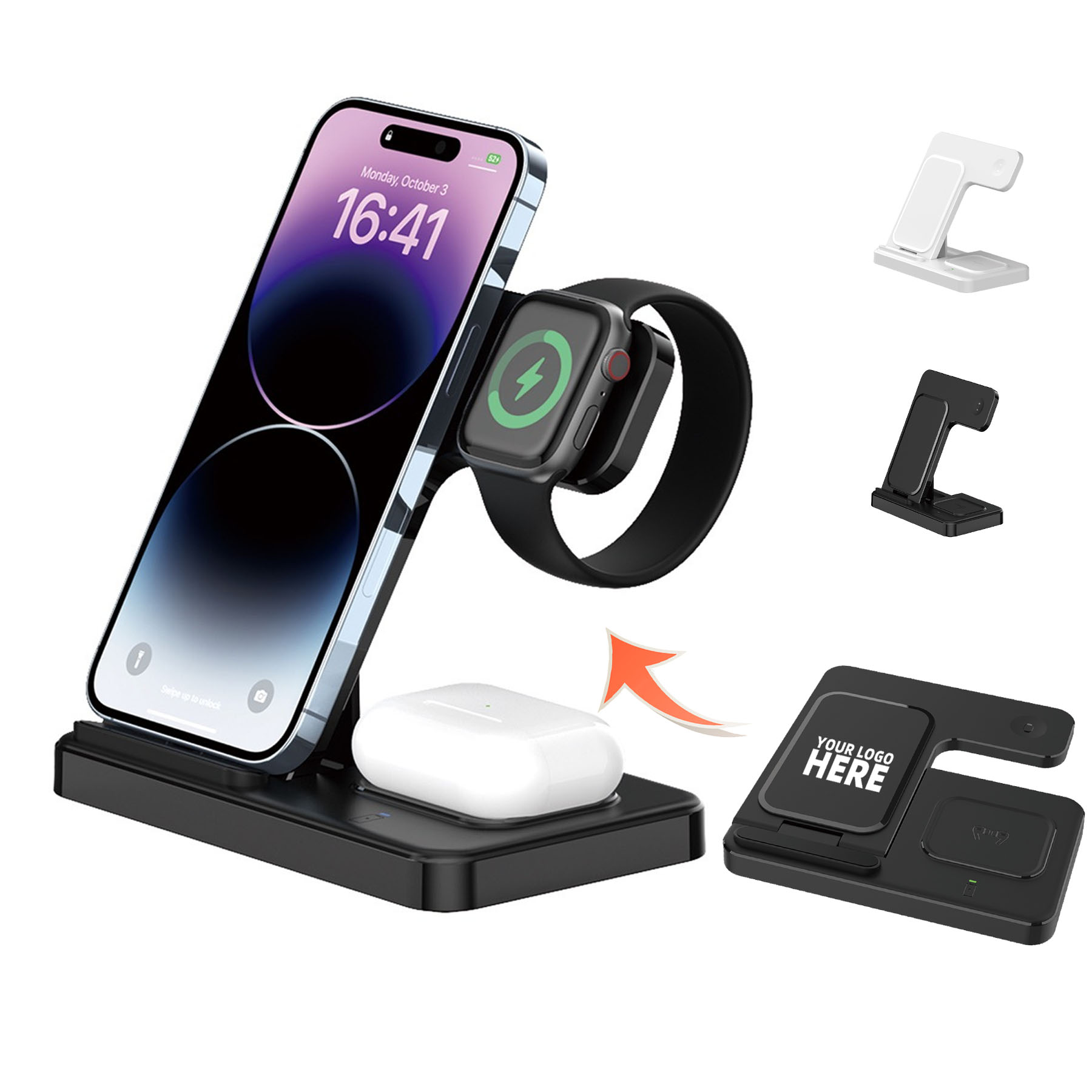 3 In 1 Wireless Charging Station Multiple Device 2