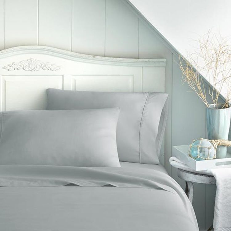 Double Brushed Sheet Sets - Light Gray King 4 Piece 2