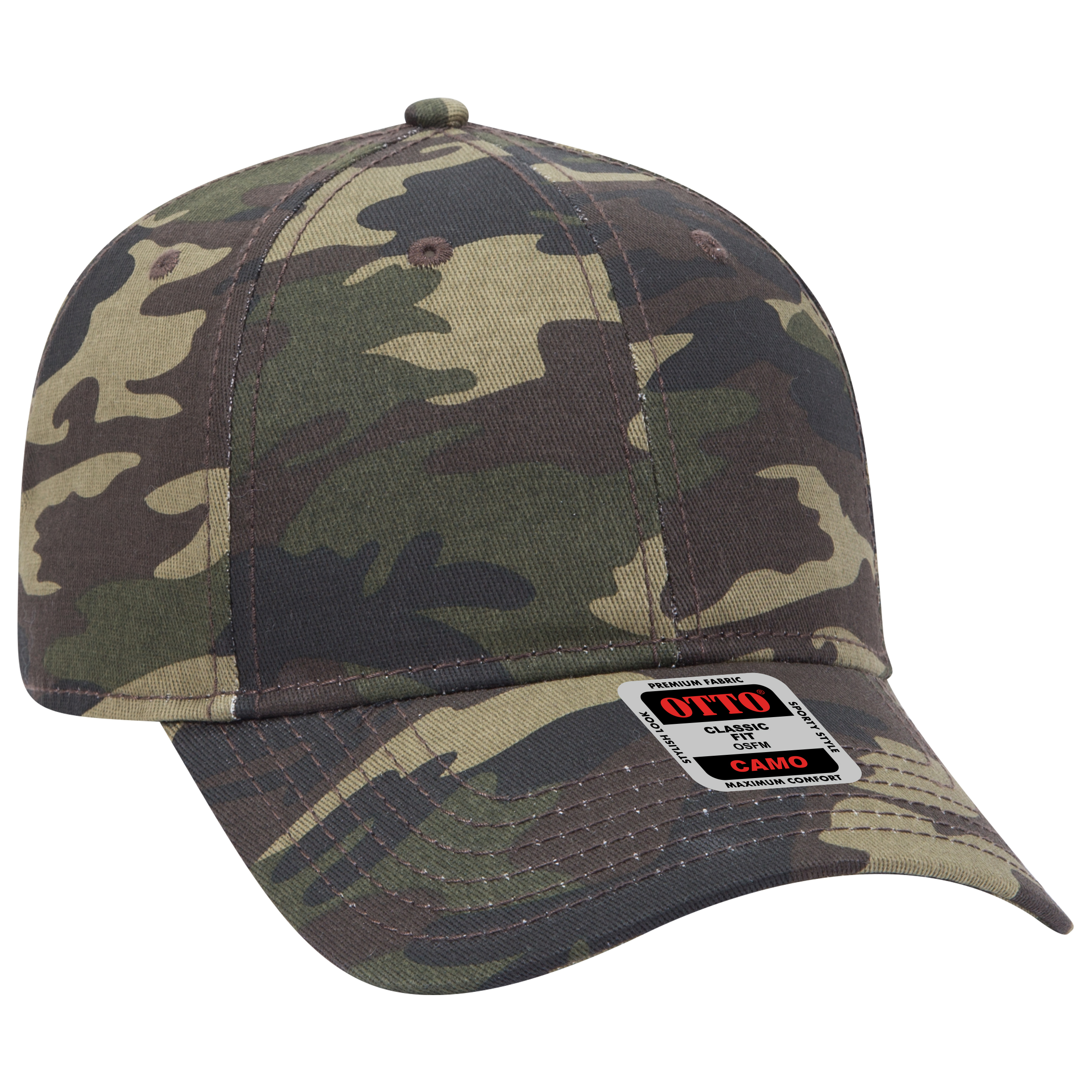 OTTO CAP® Camouflage 6 Panel Low Profile Baseball Cap 32