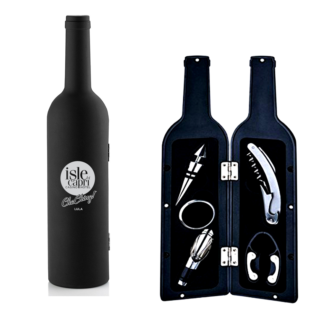 5 Pc. Wine Tool Set in Bottle 1 color 1 location Screen Imprint 2