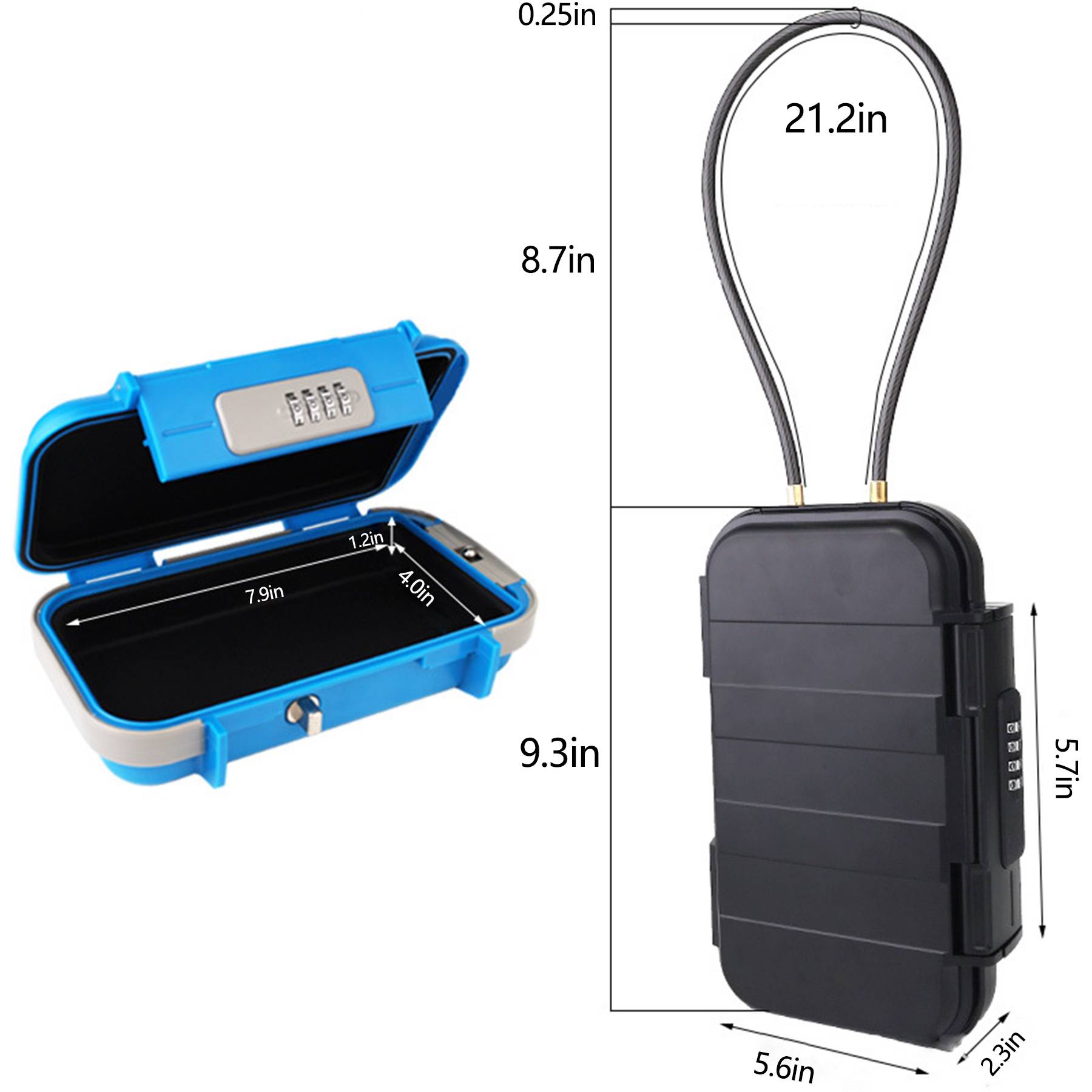 Waterproof Anti-Theft Mini Travel Portable Lock Box 13