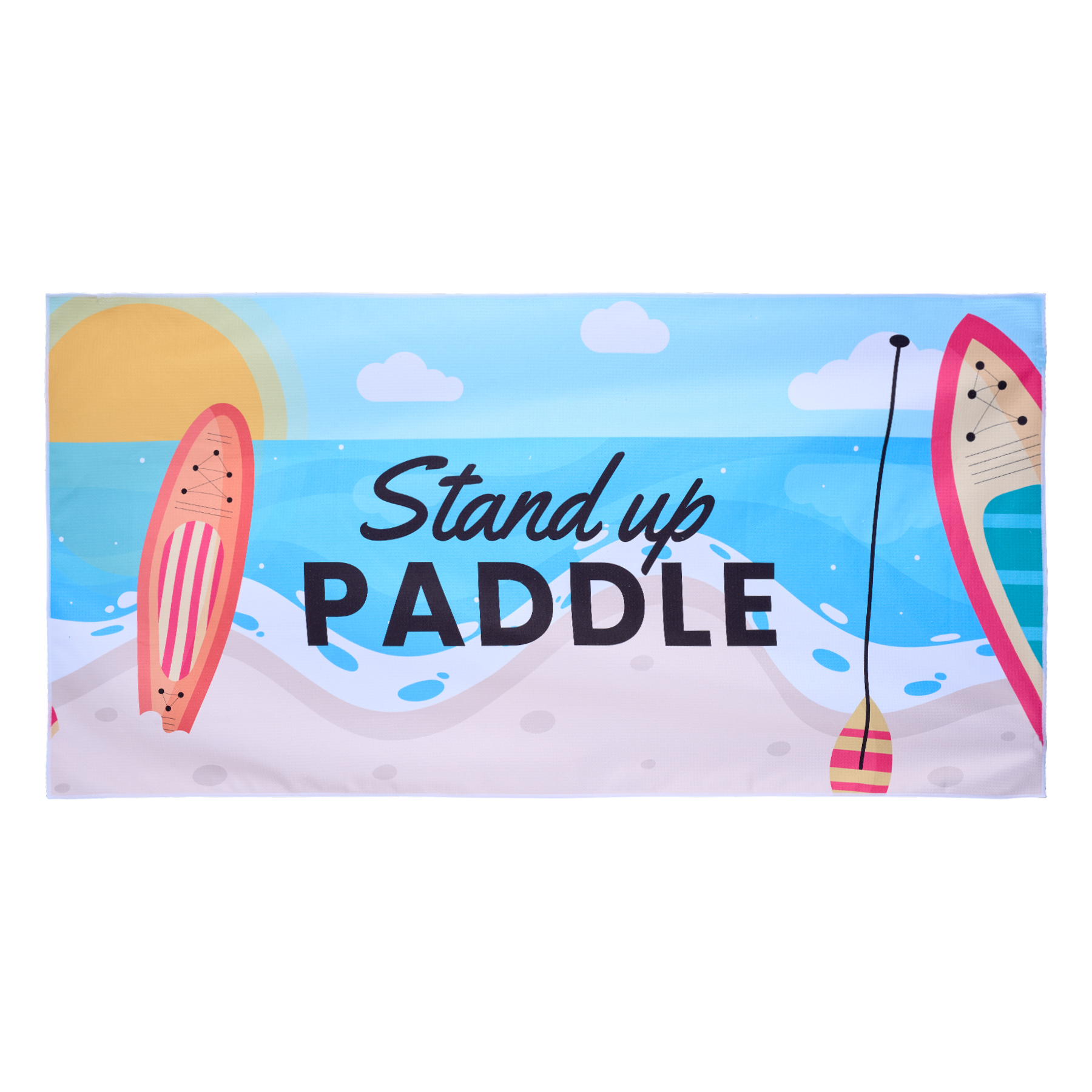 390GSM Sublimated Waffle Beach Towel 5