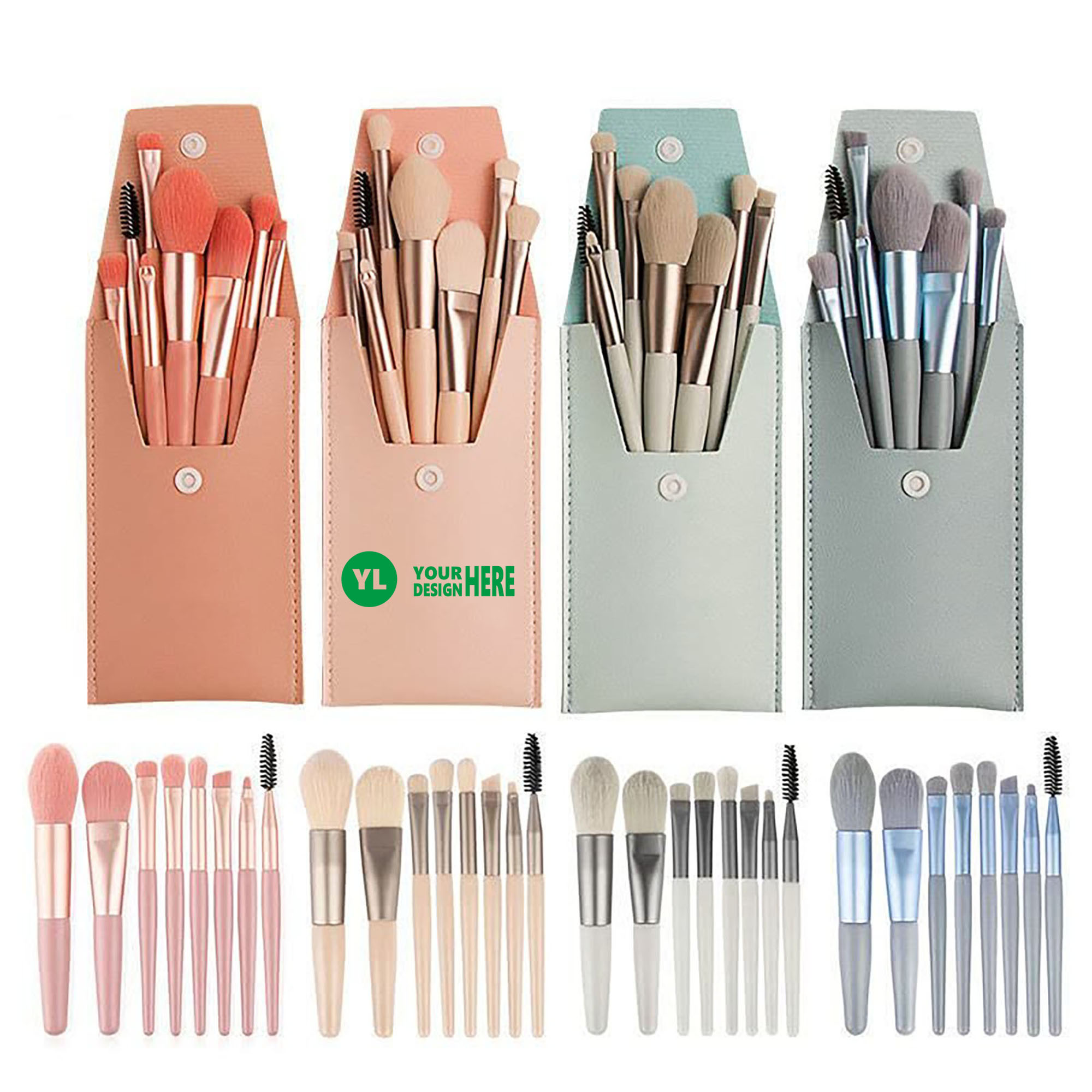 Eyeshadow Makeup Brushes Set With Pu Bag 2