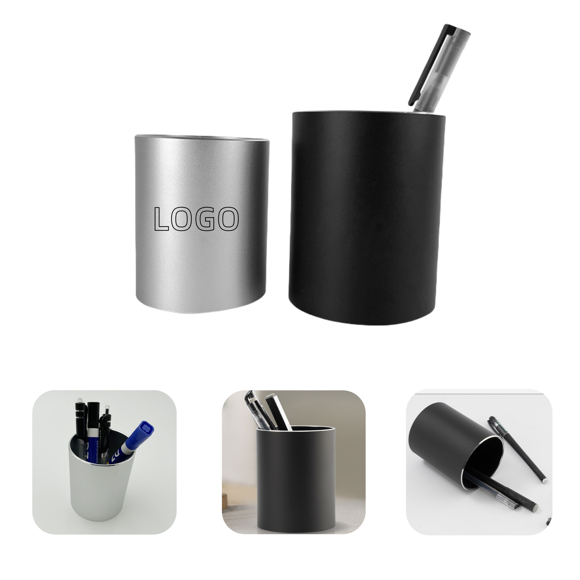 3.2" Aluminum Alloy Round Pen Holder 1