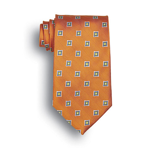 Orange Vasari Polyester Tie 2