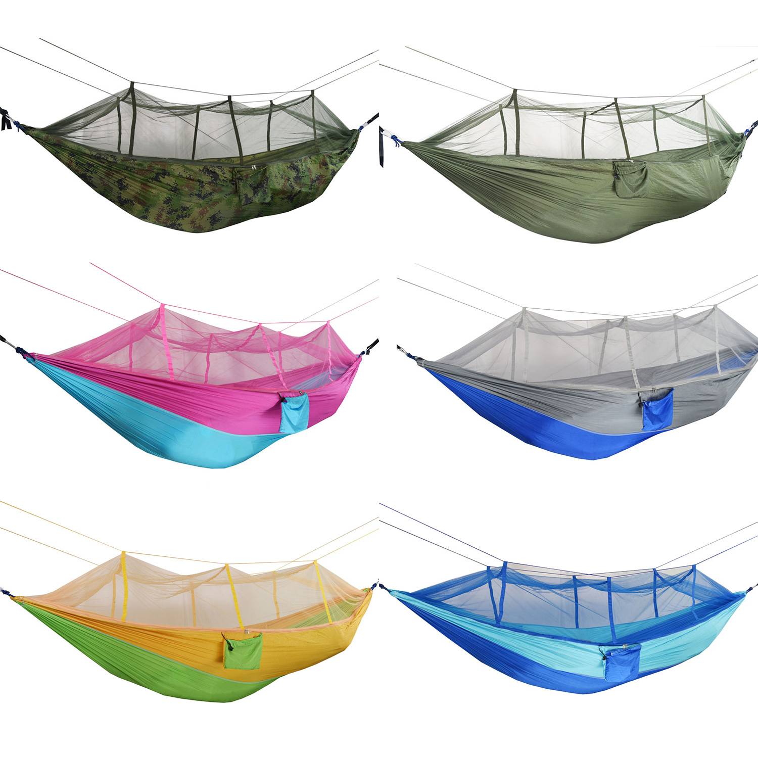Nylon Camping Hammock w/ Mosquito Net 5