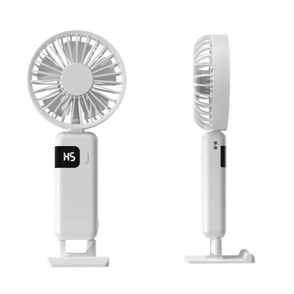 Smart Display Mini Fan  USB Rechargeable with LED Speed Indicator 1