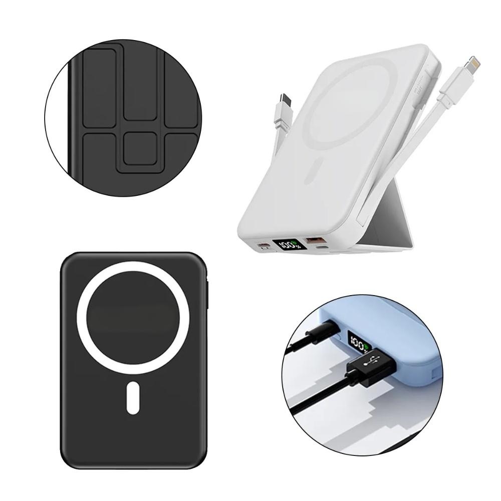10000mAh 15W Magnetic Wireless Power Bank W/ Stand 2