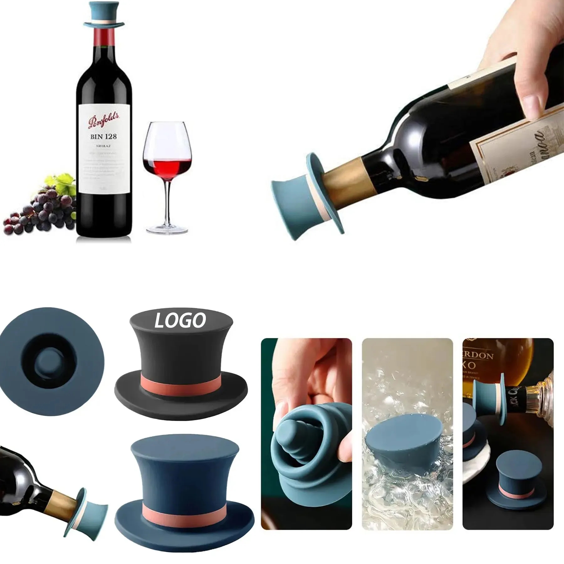 Silicone Magic Hat Wine Bottle Stopper 4