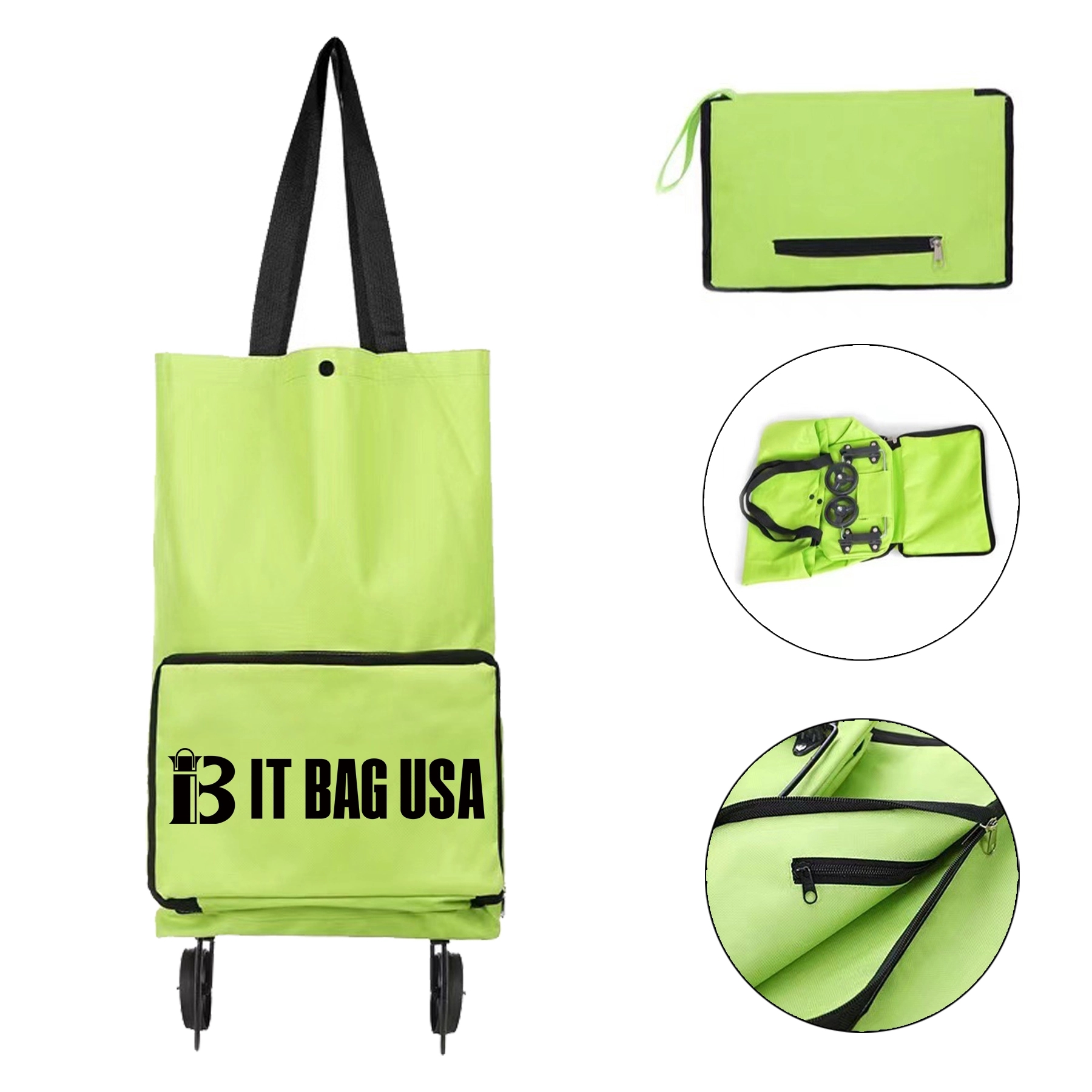 Collapsible Folding Trolley Bags With Wheels 1