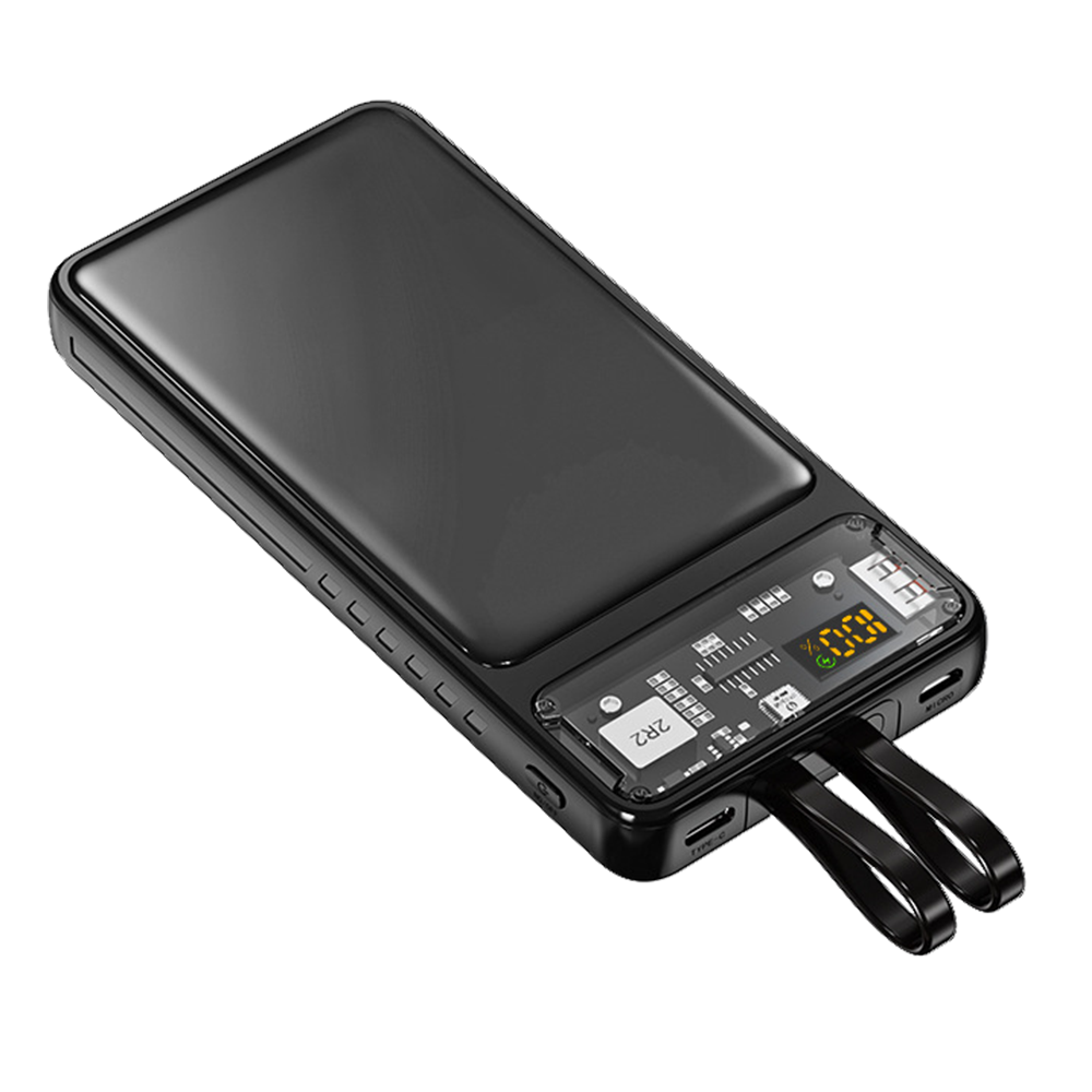 Galena Transparent Corded Power Bank 10000